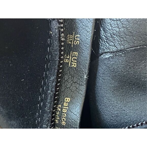 Sam Edelman Womens Black Leather Marie Buckle Up Suede Block Heel Boots Size 8M - Picture 5 of 6